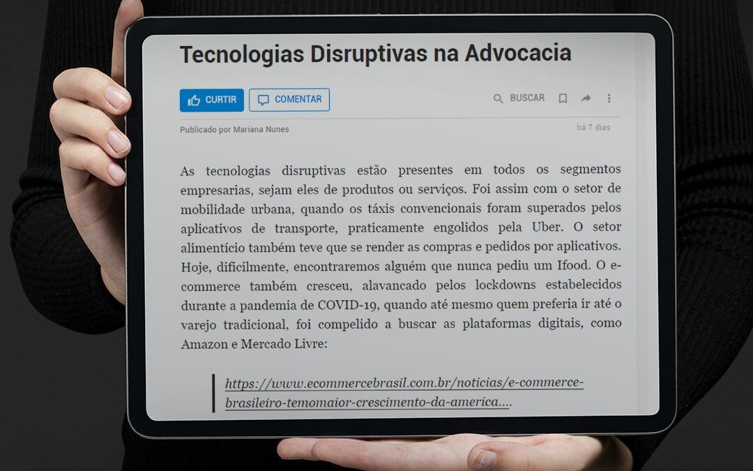 Tecnologias Disruptivas na Advocacia